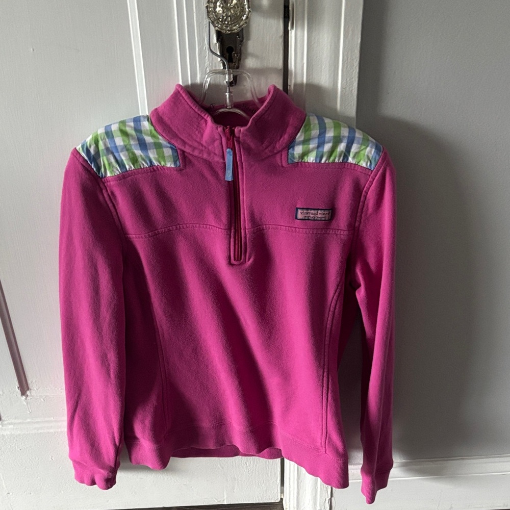 Vineyards Vines Pink Quarter-Zip Shep Shirt - sweatshirt